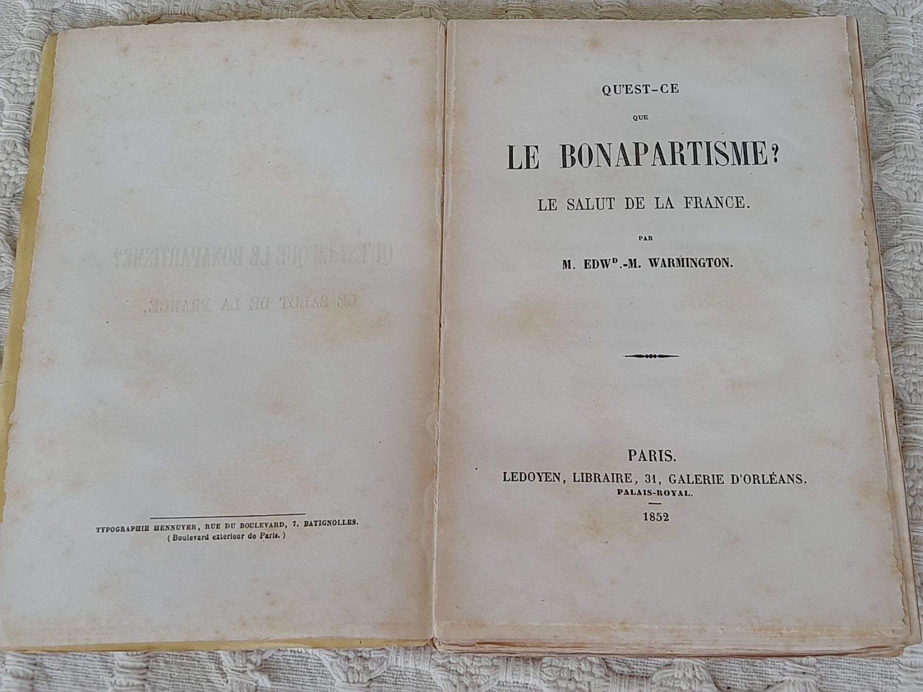 Livres: Le Bonapartisme Paris 1852 – D'occasion à Thun par JeJoe 3