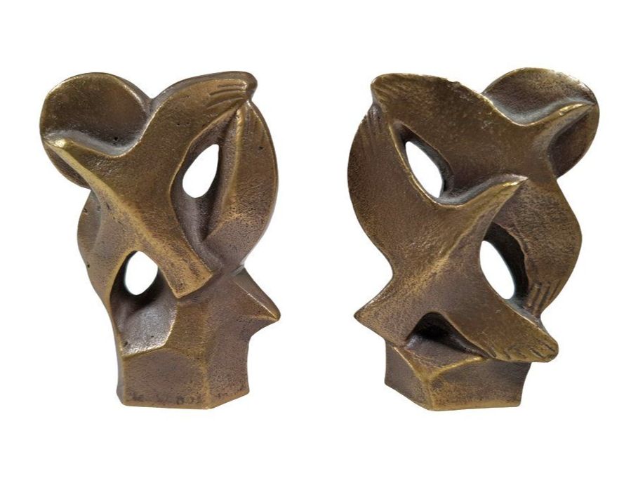 Bag Turgi Figuren: BAG TURGI Bronzefigur Vogelflug 2er-Set – Gebraucht aus Wil SG von Restwert_Wil 1