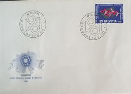 BW32) 1961, Privat illustrierter FDC ohne Adresse selten!!!