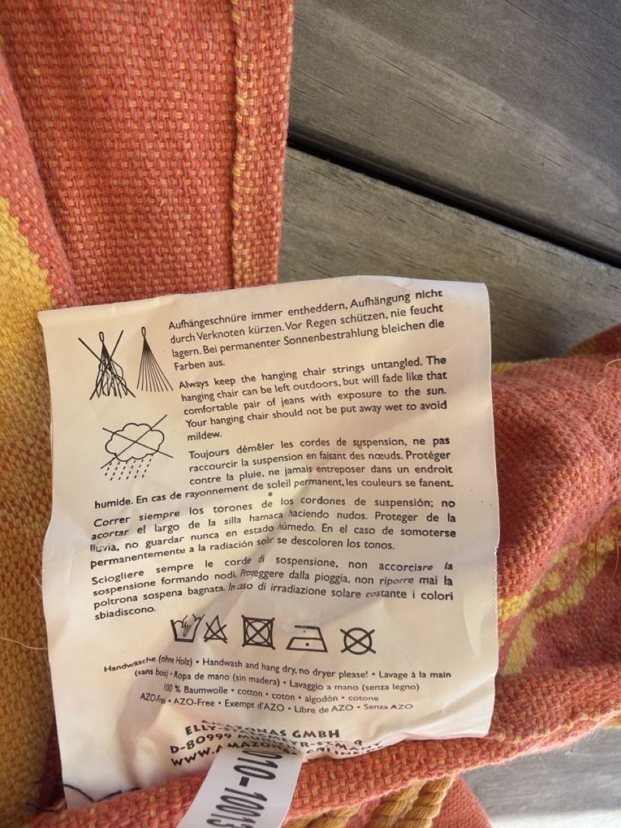 Amazonas Poltrone pensili da giardino: Hängesessel Amazonas orange gelb – Usato da Zuchwil venduto da Aer 5