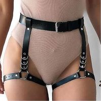 Kunstleder-Gürtel jarretelle giarrettiera garter belt (S16)
