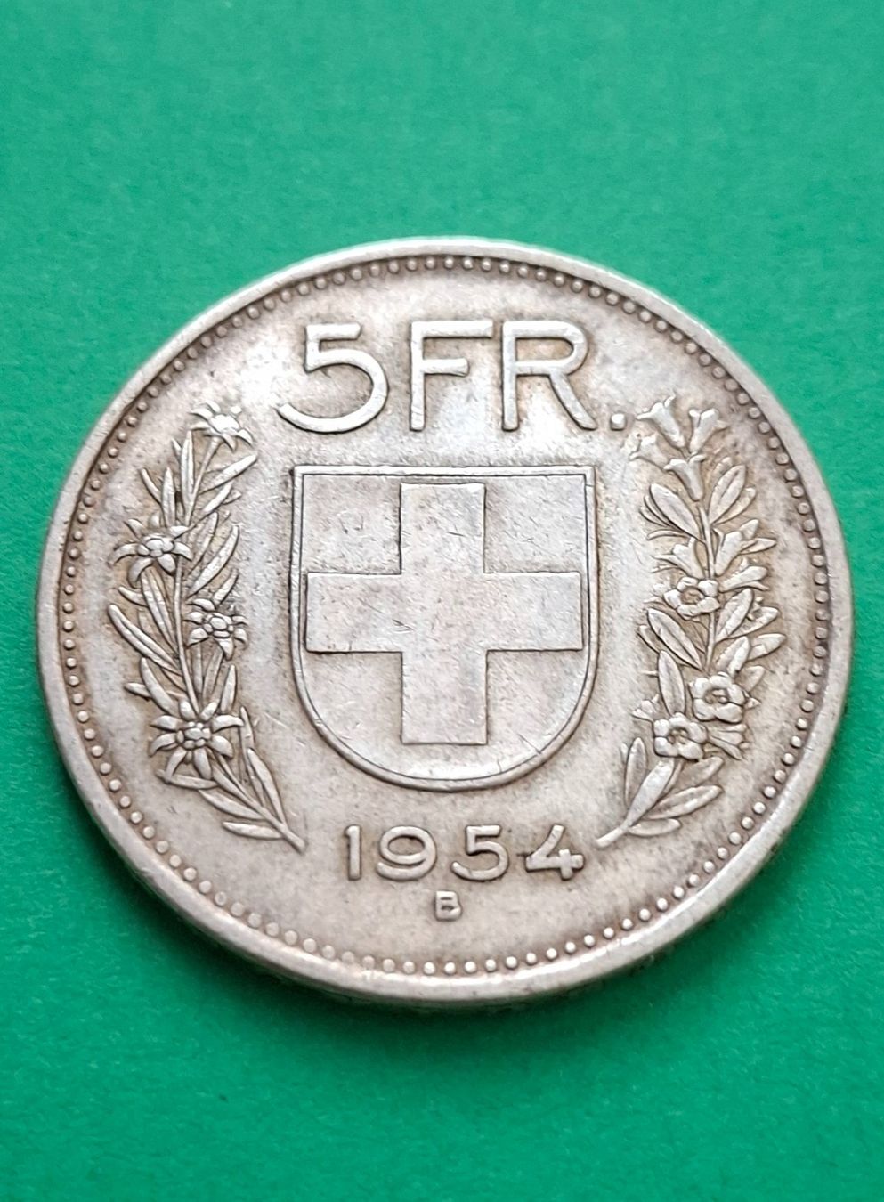 Tutti le monete: 5 FRANKEN SILBERMÜNZE 1954 SEHR SCHÖN – Usato da Siglistorf venduto da Winer03