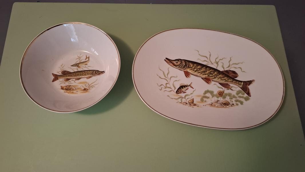 Set di piatti: Tellerset mit Fischbemalung – Nuovo (secondo la descrizione) da Hergiswil NW venduto da buiz26 1