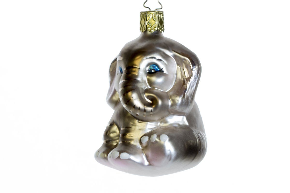 Tutte le decorazioni: Weihnachtskugel - Glasornament "Elefant Ella" – Nuovo e nell'imballaggio originale da Dottikon venduto da Network01 1