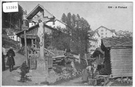a Finhaut - Interieur du village - animee