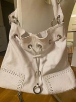 Genuine Leather Beuteltasche weiss