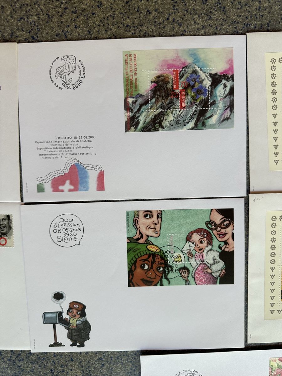 Tutti i francobolli: Schweiz - Block FDC - 9 Stück selten – Usato da Schmitten / FR venduto da Samsara169 2
