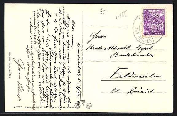 Cartoline postali: AK Wil, Hofplatz mit Geschäften – Usato da Berlin venduto da bartko-reher 1