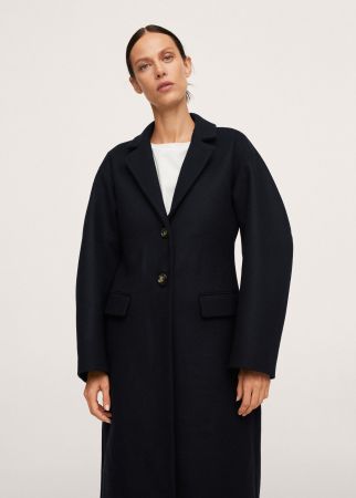 Mango Wollmantel, Grösse L, Dunkelblau, neu