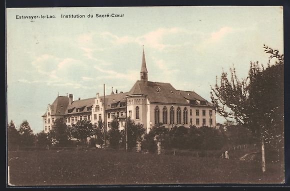 Ansichtskarten: Estavayer-le-Lac, Institution du Sacré- – Gebraucht aus Berlin von bartko-reher