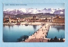 Luzern - Seebrücke - alter Bahnhof