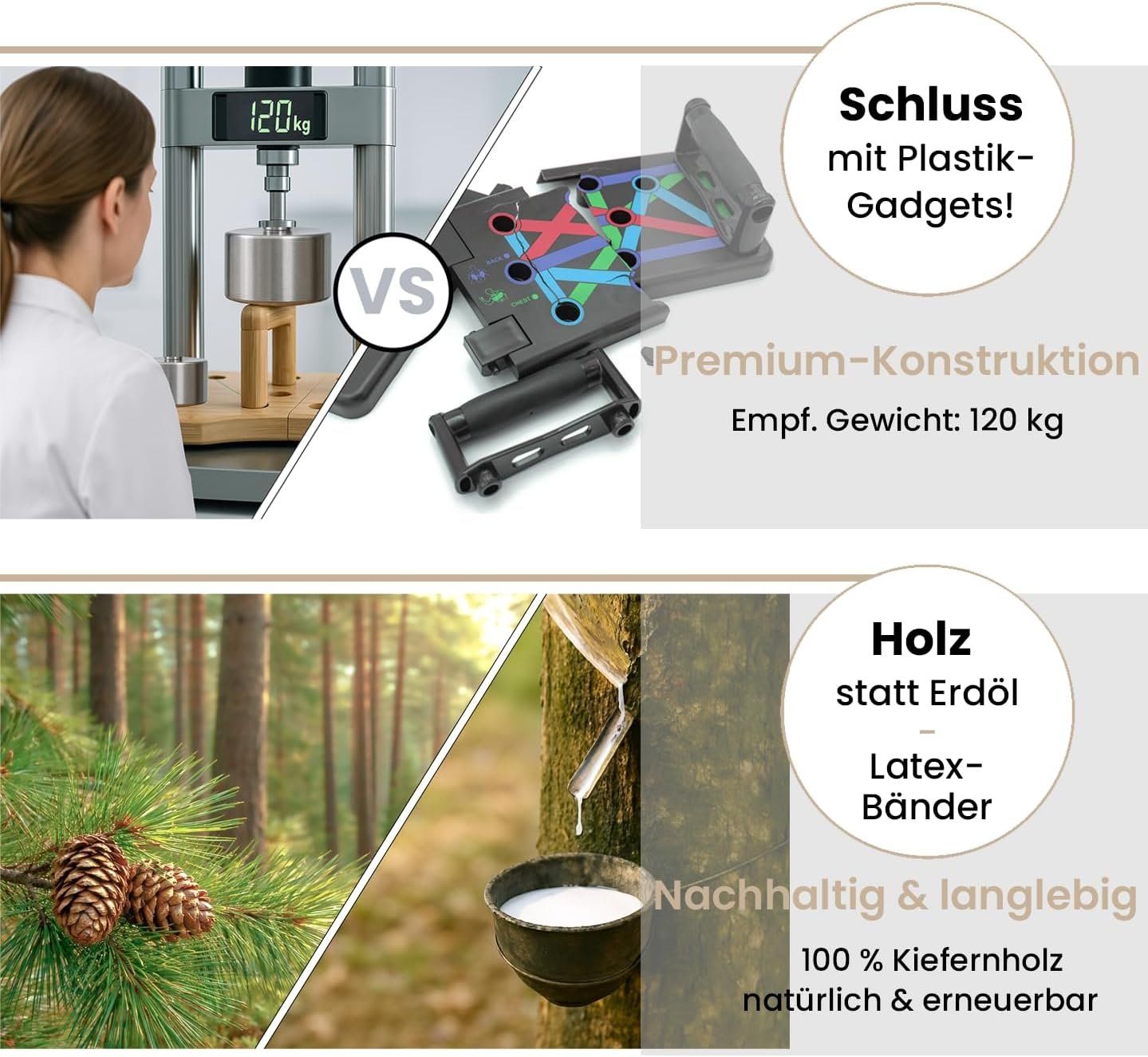 Hometrainer: Liegestützbrett Holz klappbar Push Up Board – Nuovo e nell'imballaggio originale da Suhr venduto da SchnapperCH 5