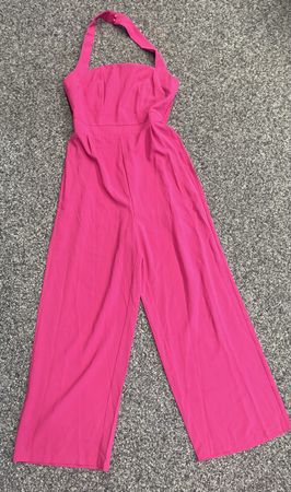 Jumpsuit pink Halsausschnitt Grösse M guter Zustand