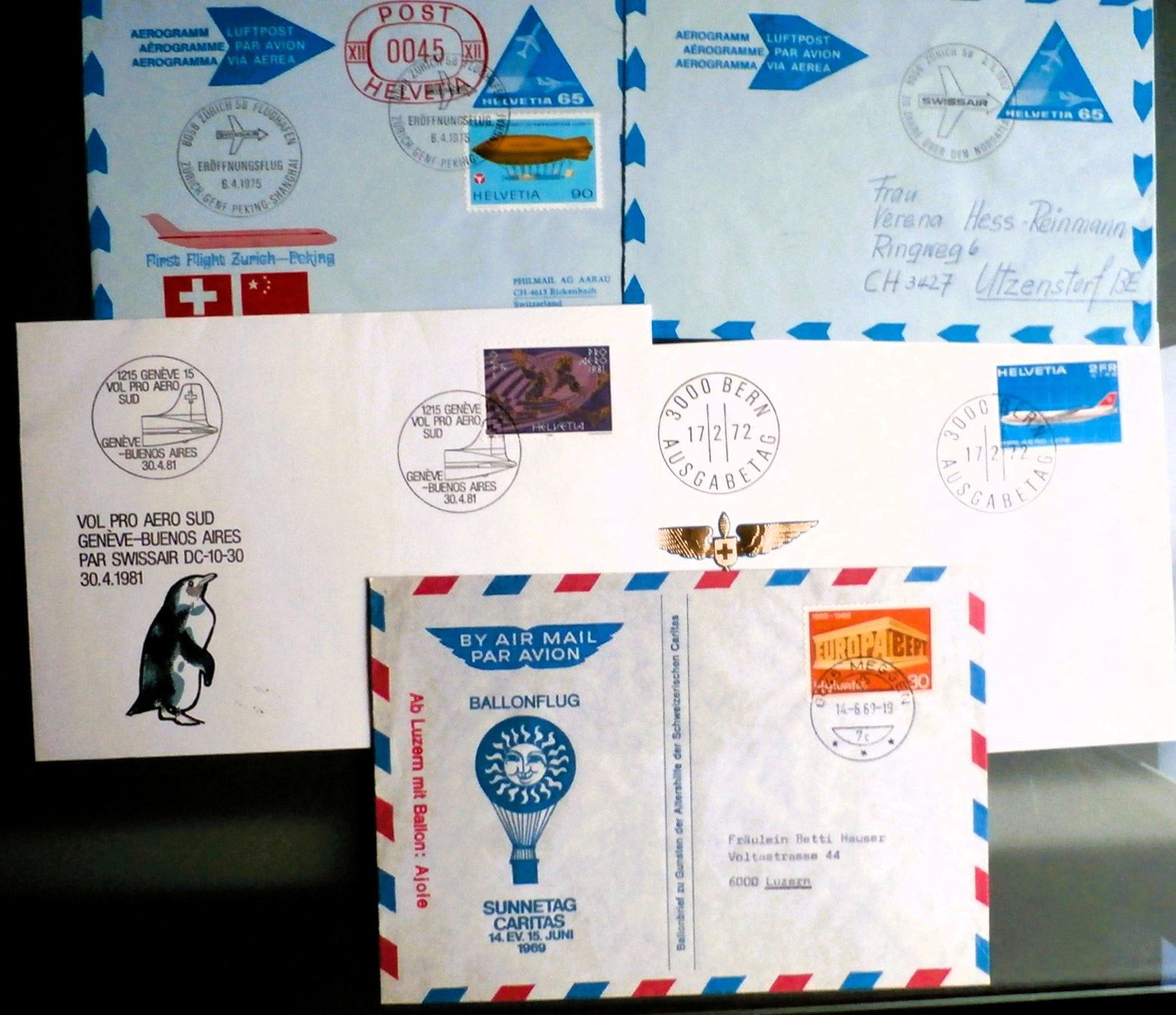 Tous les timbres: CH 5 Flugposbriefe – D'occasion à Kehrsatz par Bernherb2