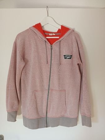 lässige Vansjacke S in rot-grau