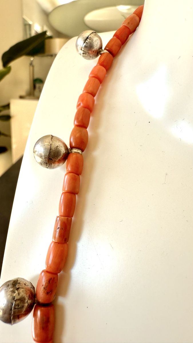 Catenine: Collier Berber corail naturel ancien Rare – Usato da Nyon venduto da stylevintage79 4