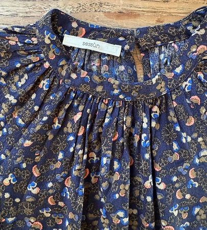 Sessùn Kleid. Blau. Gr.S. 100% Vskose.