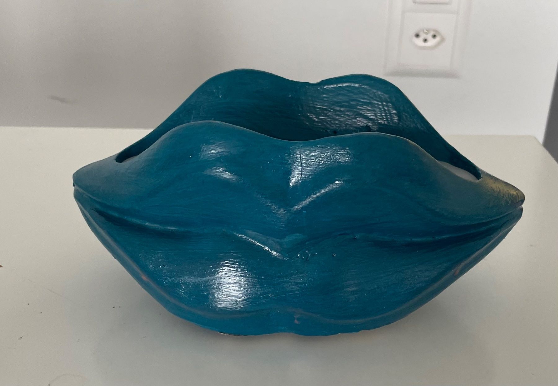 Candele: Blumentopf-Kerze Lippe Tyrkis Dekoration – Nuovo e nell'imballaggio originale da Au ZH venduto da Jaggy4 1