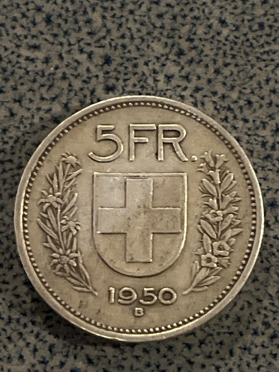 Tutti le monete: 5 francs 1950 B – Usato da Prangins venduto da Rodard8