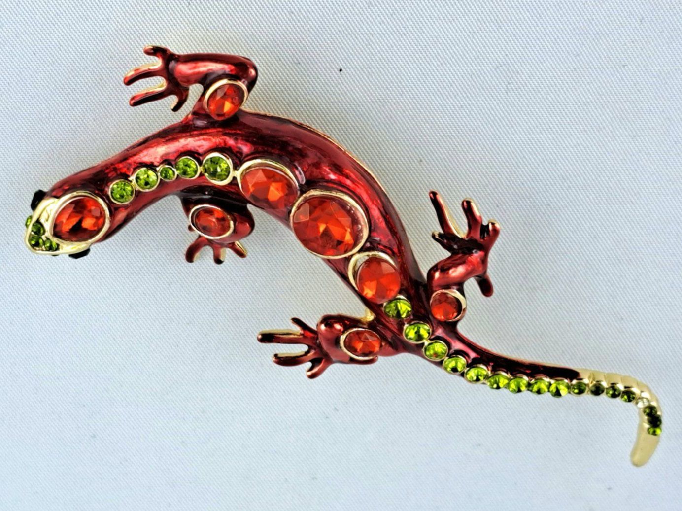 Broches & Aiguilles: Brosche - EIDECHSE mit Glitzersteinen - Neu - 10x5cm – Neuf avec emballage d'origine à Grenchen par Yamahwildstar16 2