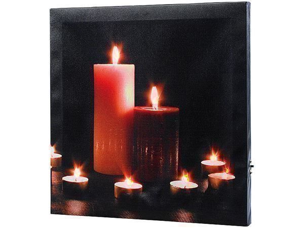 Posters & Illustrations: Leinwandbild mit LED Kerzen – Neuf avec emballage d'origine à Diepoldsau par preisparadies-ch