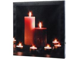 Leinwandbild mit LED Kerzen