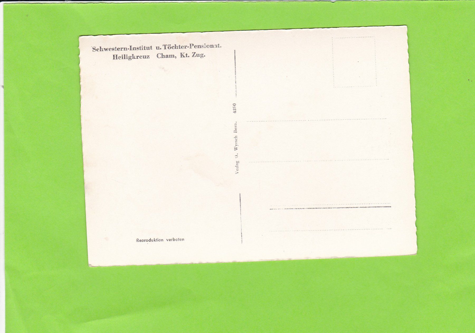 Cartoline postali: Schwestern Institut, Heiligkreuz Cham – Usato da St. Peterzell venduto da neckertal 1