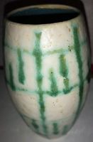 Vase mit grünen Streifen Keramik
