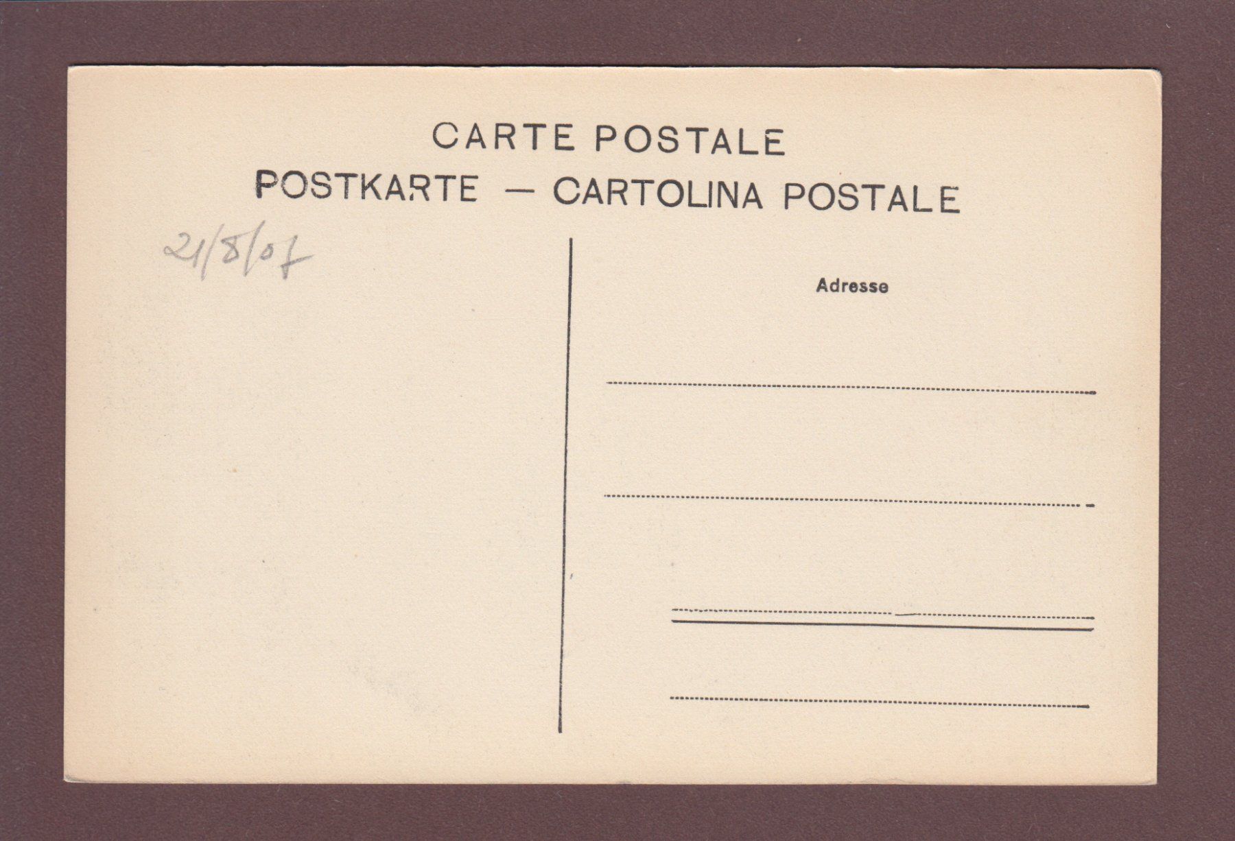 Cartoline postali: BLÜMLISALP - 1907 – Usato da Pully venduto da nicecards 1