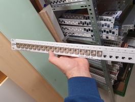 Unilan mps 24x Patchpanel 24 19 Zoll Rack 19" 18xRJ45 cat6a