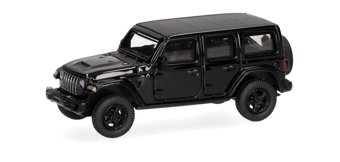 Herpa Modellini d'auto: Jeep Wrangler, schwarz MicroCity 1.87 – Nuovo (secondo la descrizione) da Thun venduto da pat710