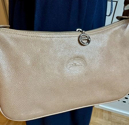 Sac Longchamp bandoulière beige foncé - Le Foulonné.