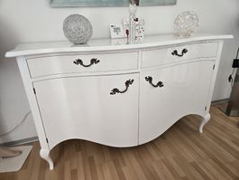 Design-Sideboard/Kommode, weiss, Klavierlack