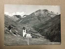 Avers-Cresta Graubünden Kirchlein Stempel Pension Edelweiss