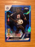 Topps Chrome Nuno Mendes PSG Blue Lava