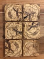 Olivenholz Untersetzer 6er-Set