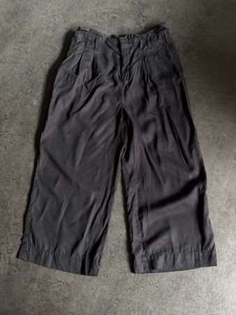 Zara Basic Culottes Gr. 40 Damen Sommer Hose Dunkelblau