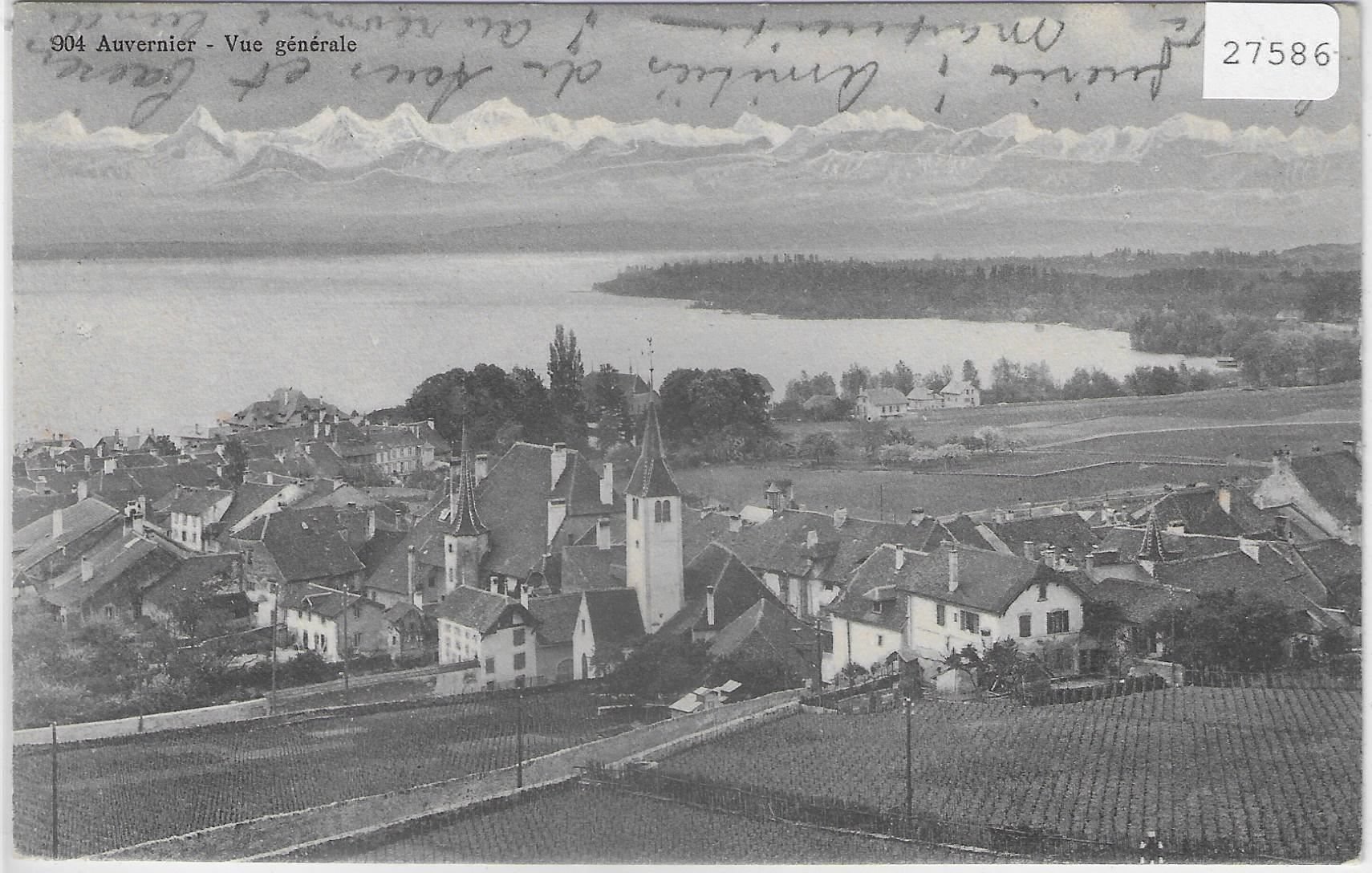 Cartoline postali: Auvernier - Vue generale – Usato da Ettingen venduto da Kartenplanet