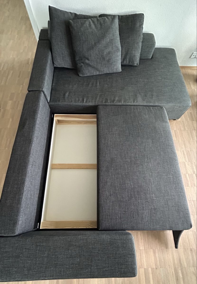 Sofas: Ecksofa und Schlafsofa Interio anthrazit Stoff – Gebraucht aus Utzigen von Crisbo 2