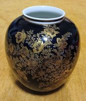 Echt Weimar Kobalt Vase, Golddekor, Vintage, Top Zustand!
