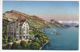 WEGGIS Hotel National gel. Feldpost Mil.-San-Anstalt 5