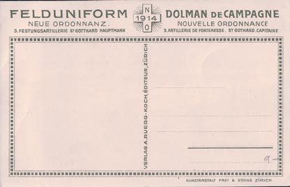 Ansichtskarten: Schweizer Armee, Felduniform Hauptmann (2111) – Neu (gemäss Beschreibung) aus Grancy von gedev 1