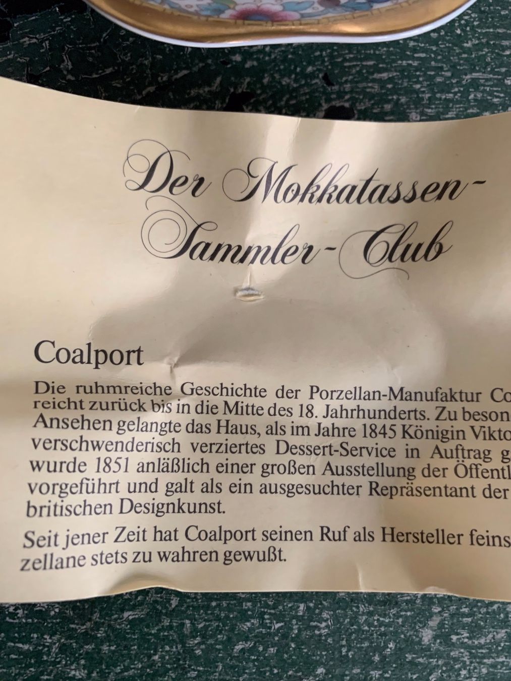 Tazze: Mocca Sammeltasse von Coalport – Usato da Kirchdorf venduto da Vintagewunder 1