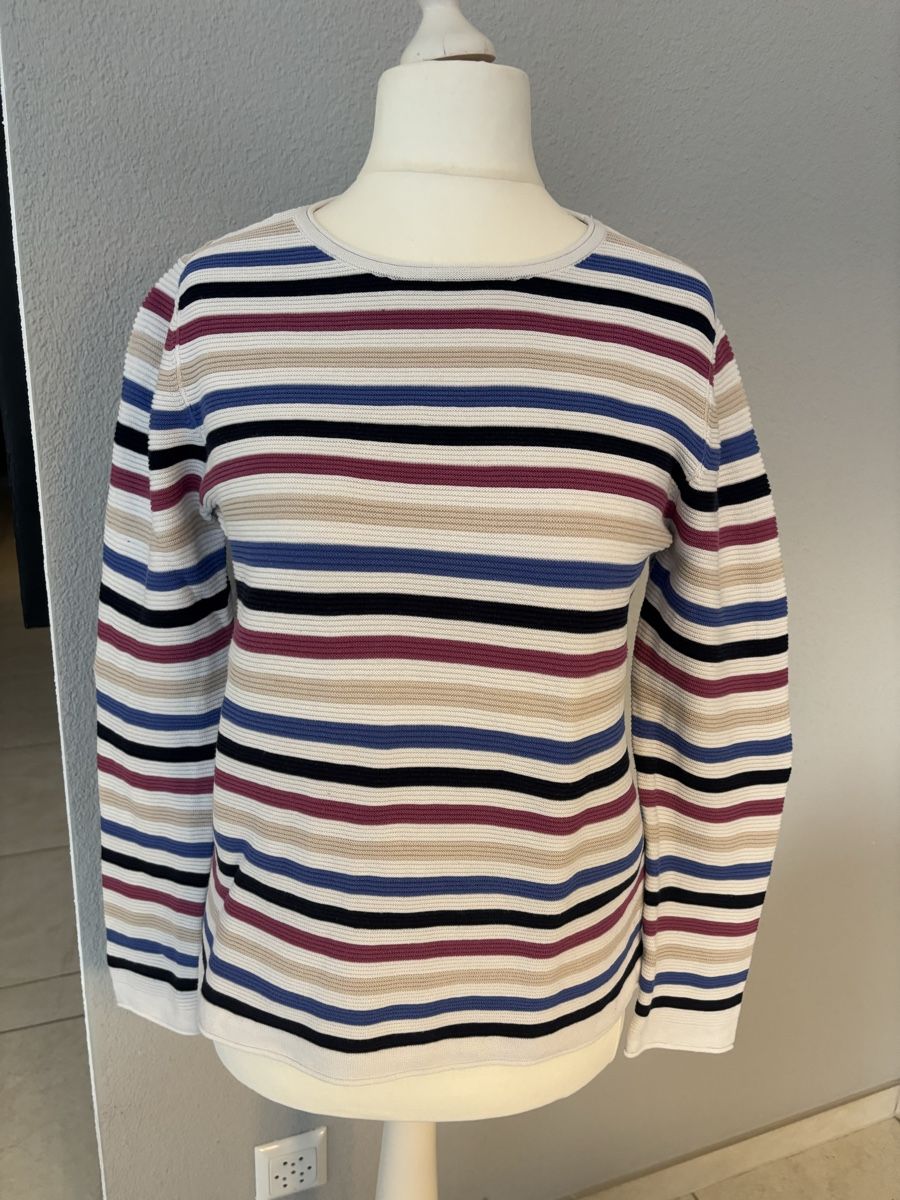 Tom Tailor Maglioni & Felpe: Tom Tailor Bio Baumwolle Damen Pullover, gestreift, M – Usato da Rothenburg venduto da Momo1302