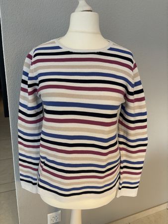 Tom Tailor Bio Baumwolle Damen Pullover, gestreift, M