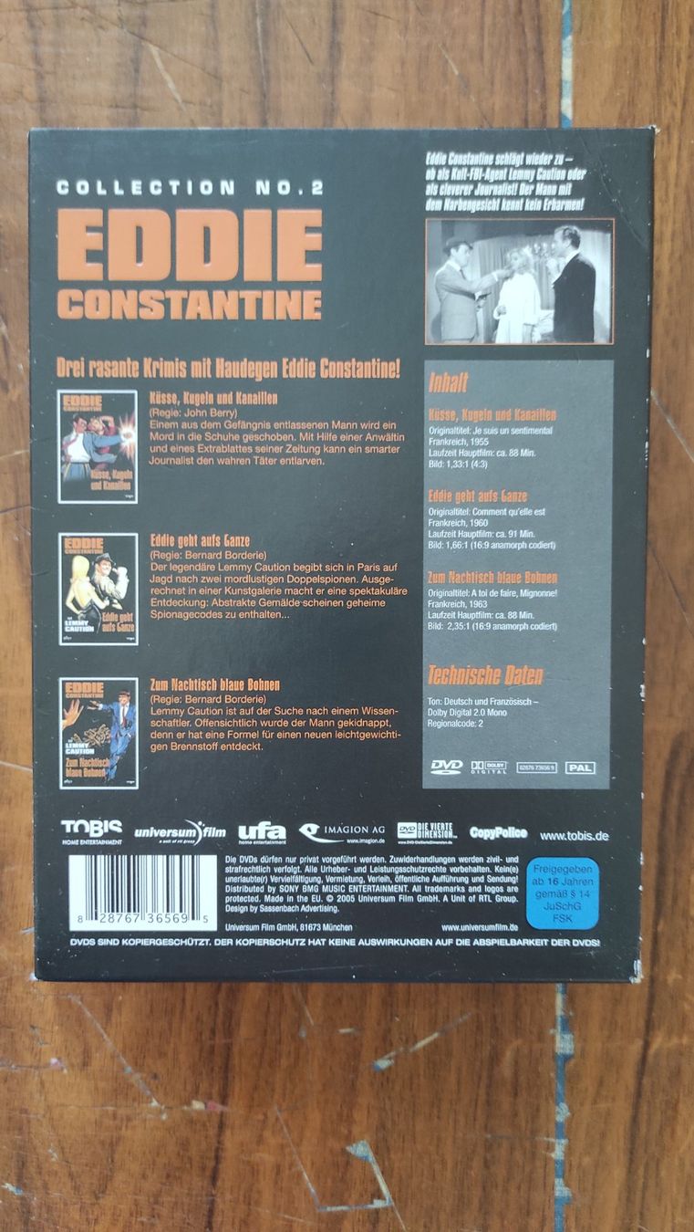 Tutti i DVDs: Eddie Constantine DVD Box 1 & 2 - Lemmy Caution Filmklassike – Usato da Kreuzlingen venduto da Dennis2004 3