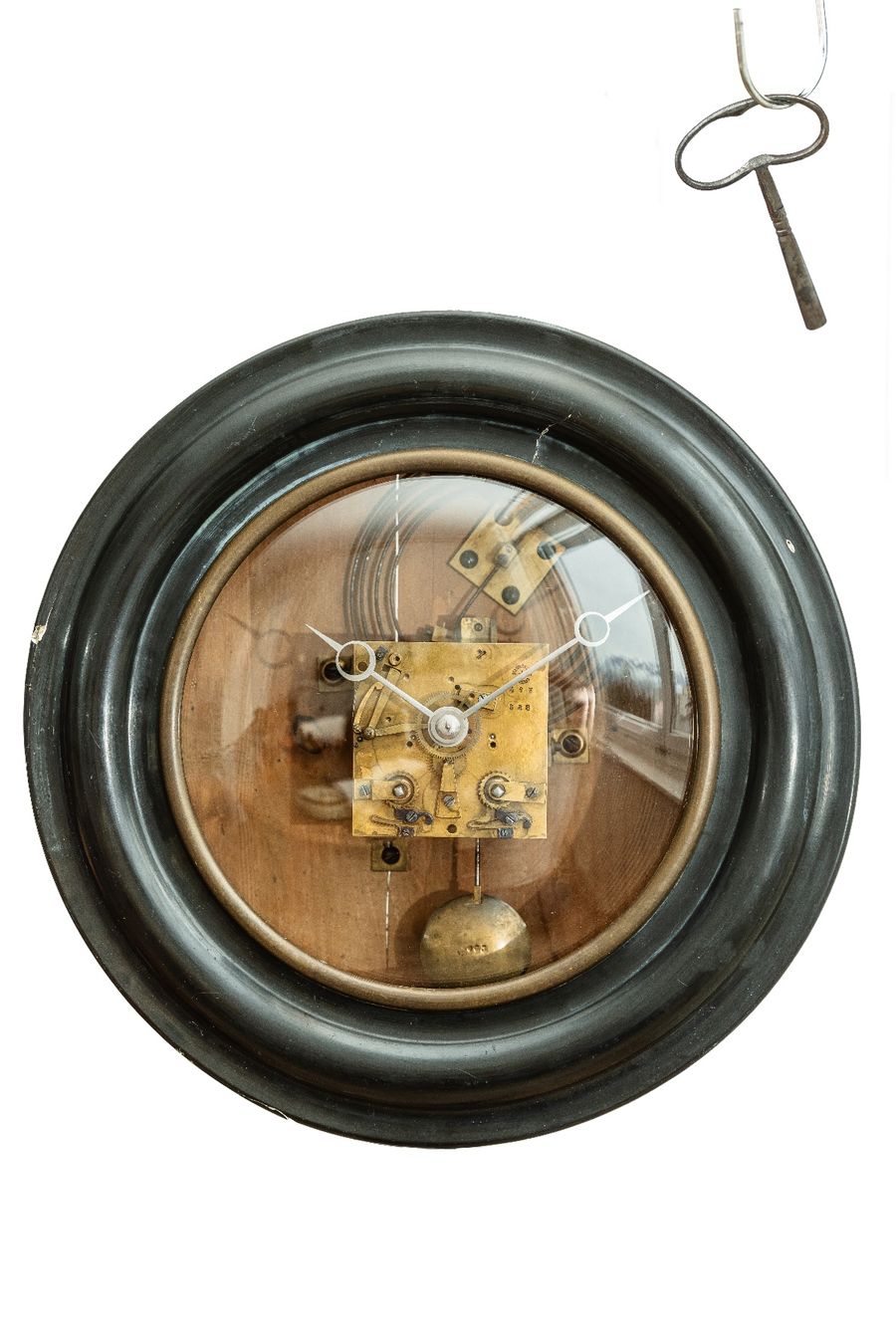 Orologi da terra & Orologi da parete: Skeleton Oeil de Boeuf Wall Clock from the XIX Century – Usato da Vevey venduto da Vintage_Analog_Goods