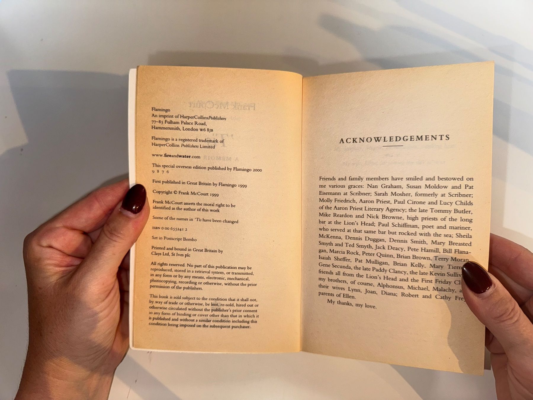 Bücher: NOVEL: Frank McCourt, Tis a memoir – Gebraucht aus Grosswangen von English_books 2
