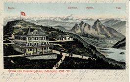 Gruss vom ROSSBERG-KULM (Wildspitz) ZG gel. 1903!
