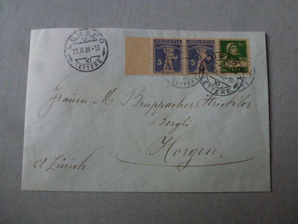 Tutti i francobolli: Brief 1926 ++ Tellbuben mit Tellkopf – Usato da Walkringen venduto da Casablanca777 1